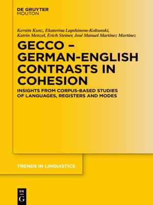 cover image of GECCo--German-English Contrasts in Cohesion